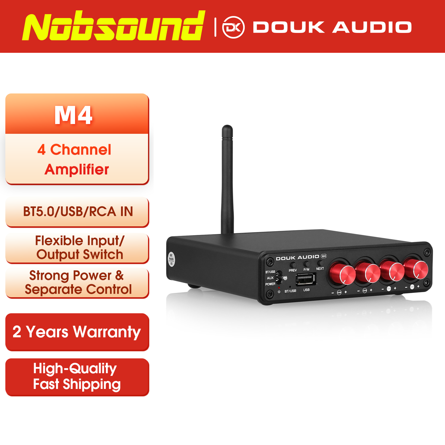 Home Cinema Receiver - Nobsound HiFi Stereo Bluetooth 5.0 Digital
