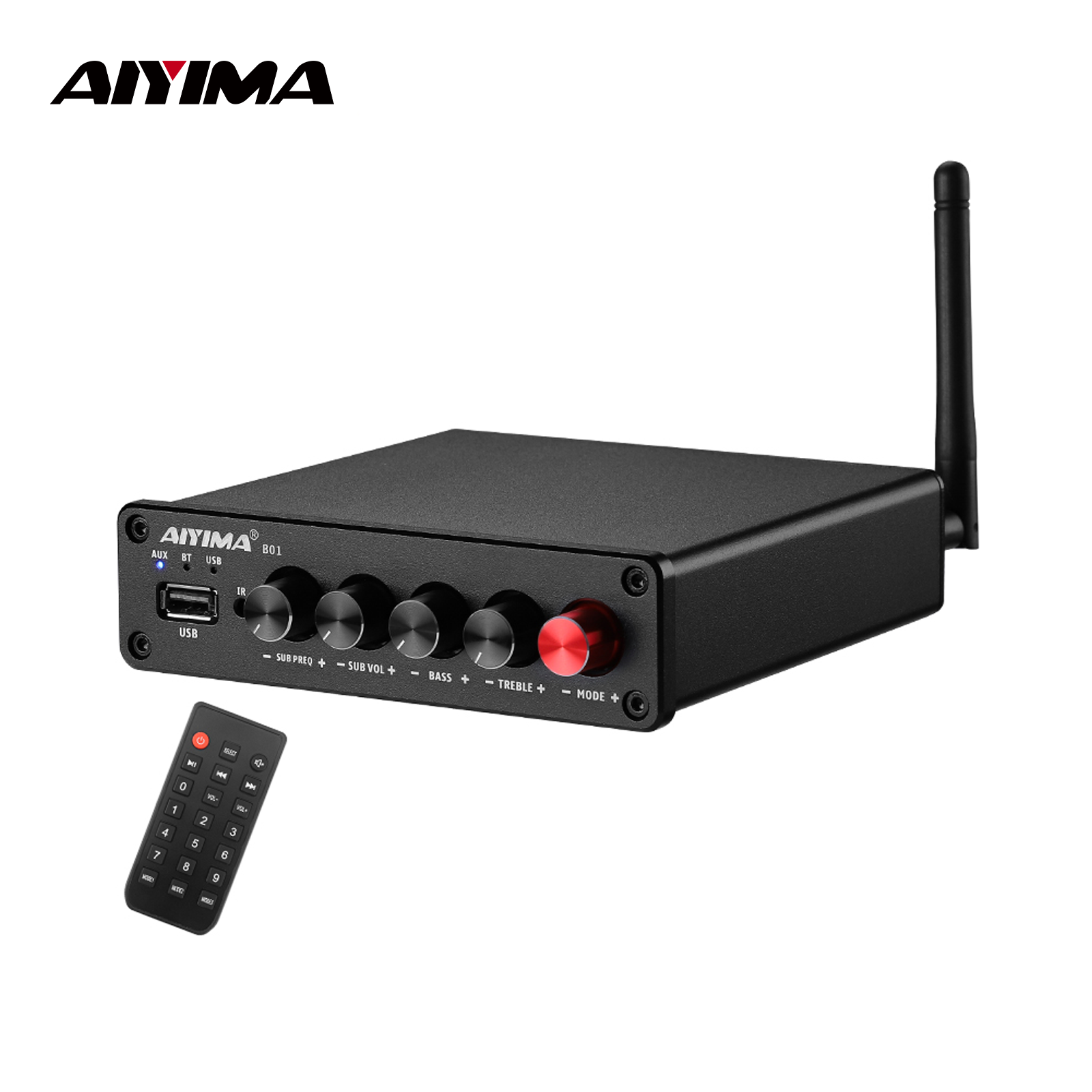 Home Cinema Receiver - AIYIMA B01 Bluetooth Power Amplifier 2.1