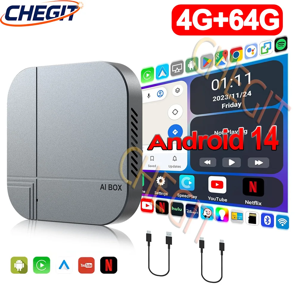Home Cinema Youtube - Android14 Smart AI Box 4G+64G/2G+16G Wireless