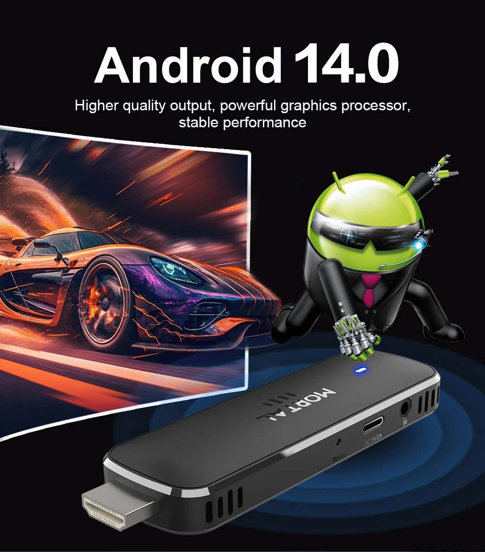 Q8 Smart Android14 TV Stick 8K - Home Cinema Youtube recension och pris
