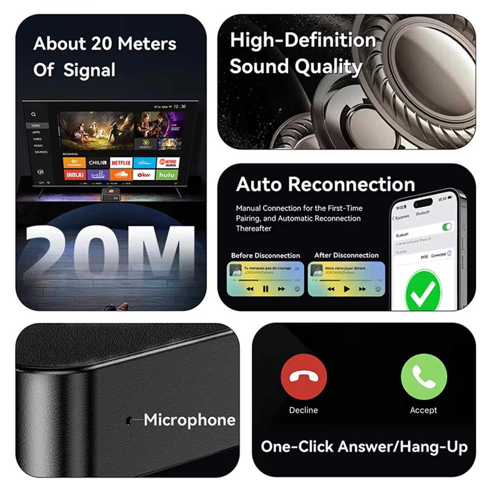 Bluetooth 6.0 Receiver 3.5mm A - Home Cinema Receiver recension och pris