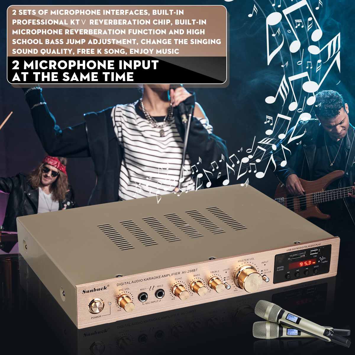 110/220V 2000W Bluetooth Power - Home Cinema Receiver recension och pris