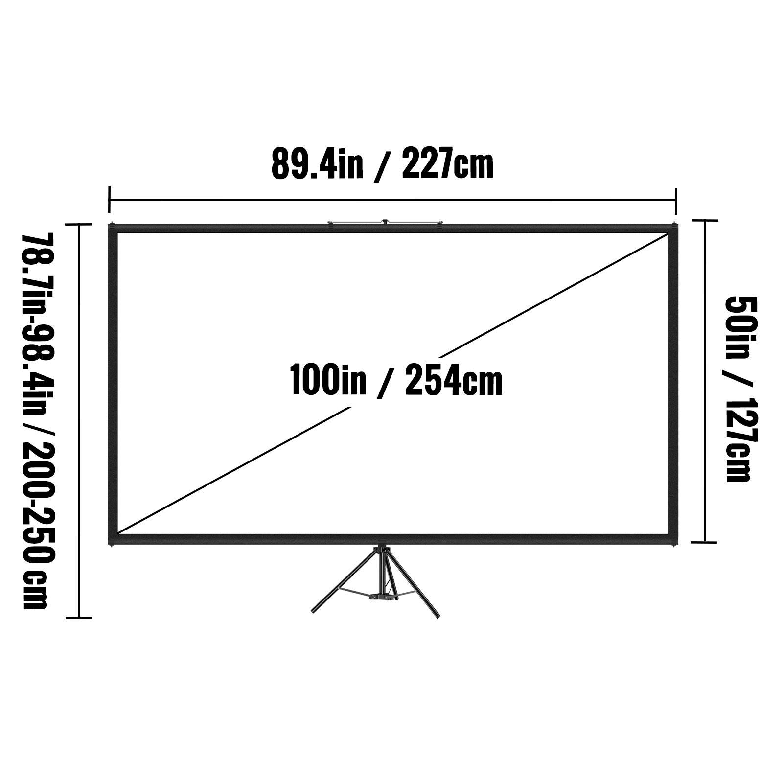 100 Inch Tripod Projector Scre - Projector Screen 100 Inch recension och pris
