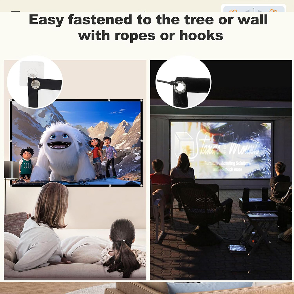 Portable Projector Screen 4K 7 - Projector Screen 100 Inch recension och pris