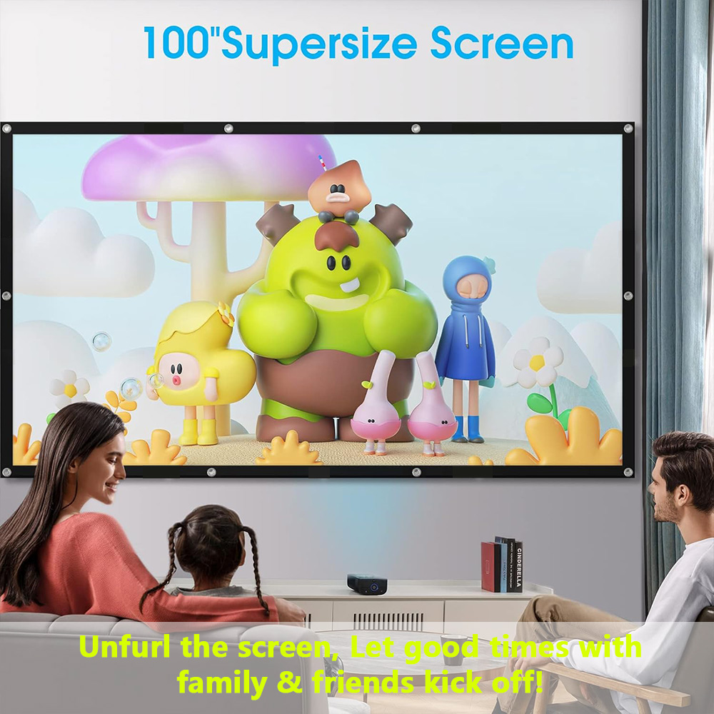 Portable Projector Screen 4K 7 - Projector Screen 100 Inch recension och pris