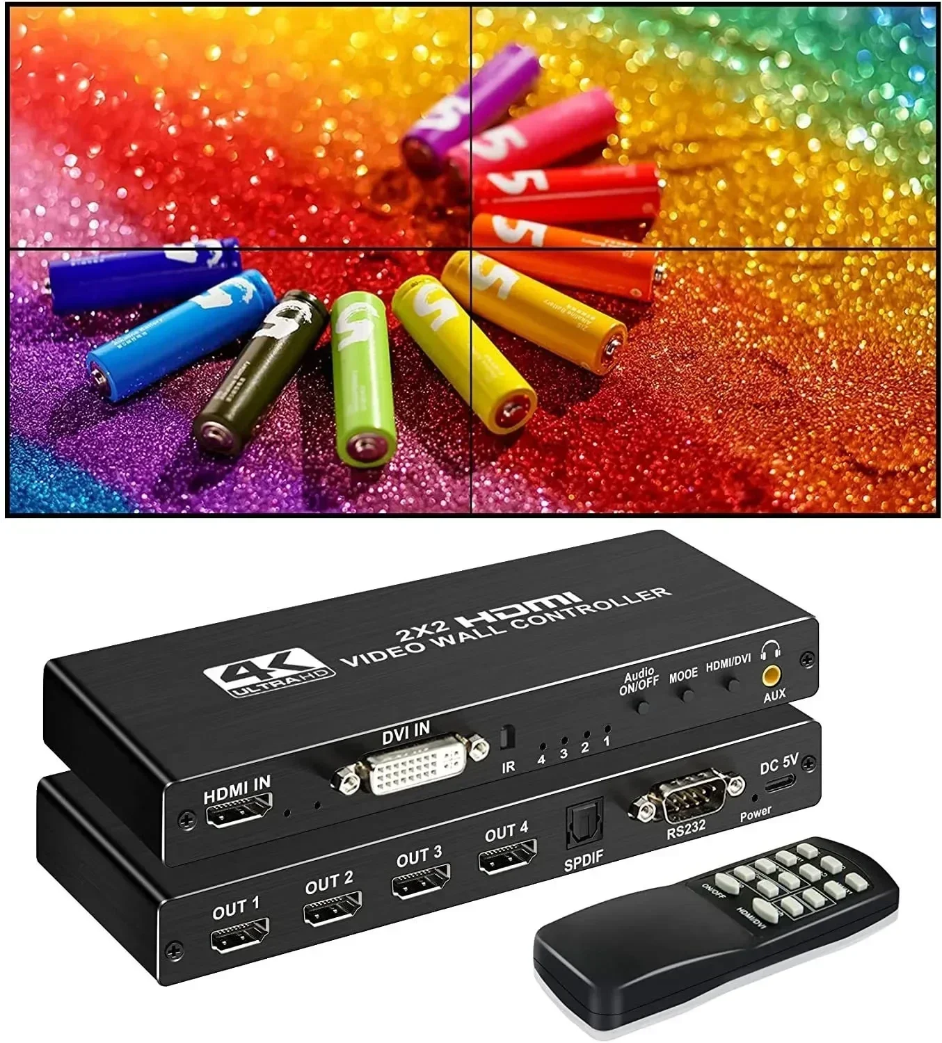 4K HDMI Video Wall Controller  - Home Cinema Screen recension och pris